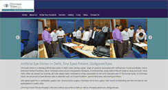 Desktop Screenshot of chinmayaartificialeye.com